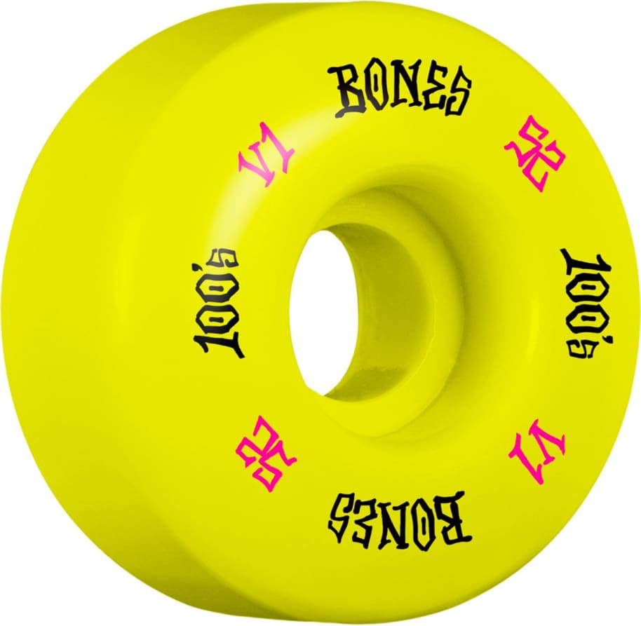 Bones 100's 52mm V1 Standard Yellow Wheels