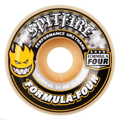 Spitfire Wheels 54mm 99a Conical Yellow Print
